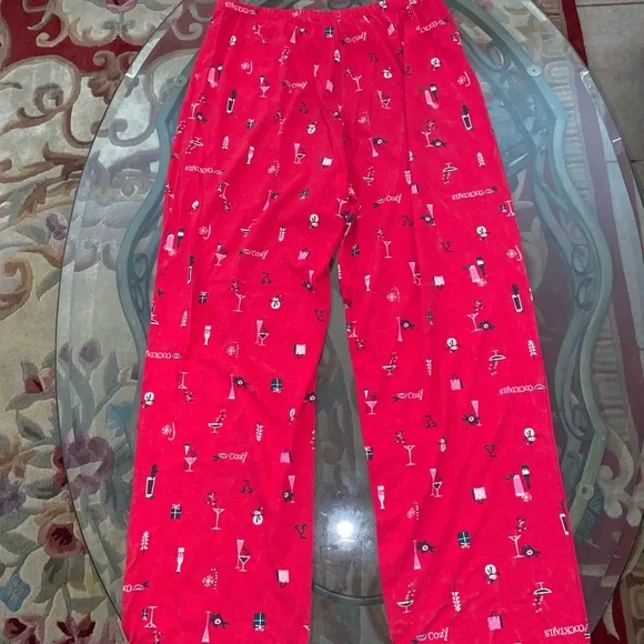 Super cute red pajamas y2k comfy sleepwear pants Christmas Santa night bottoms - Picture 4 of 7